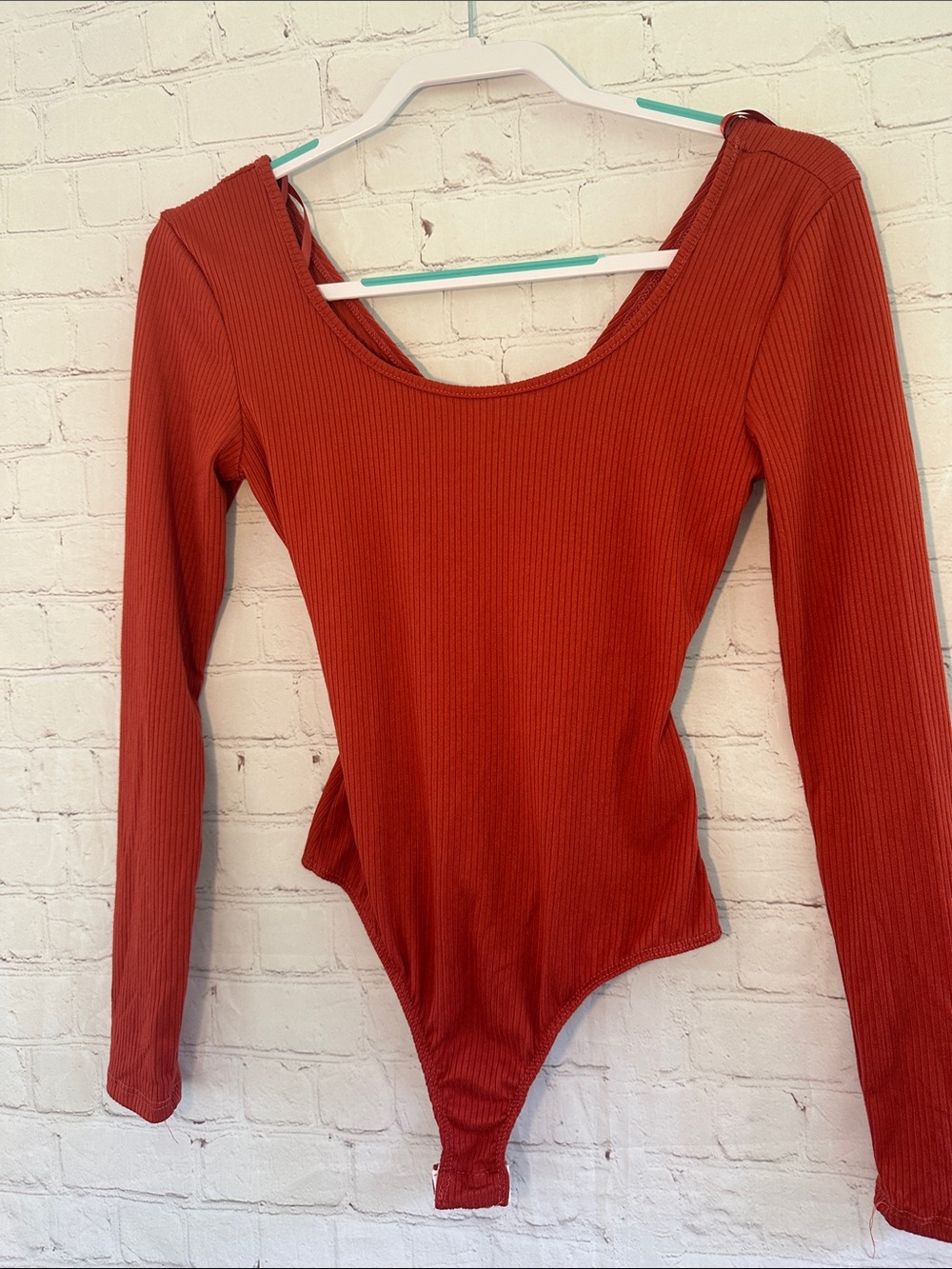 21 Saints Ribbed Long Sleeve Rust Bodysuit with cute back size S